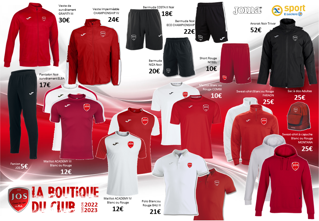 Boutique du Club - Saison 2022-2023